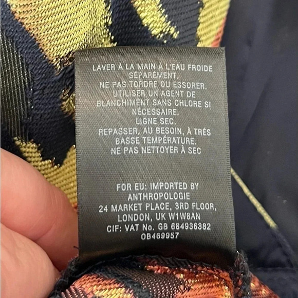 Anthropologie HD in Paris Jacquard Peplum Top sz 6 - Picture 11 of 12